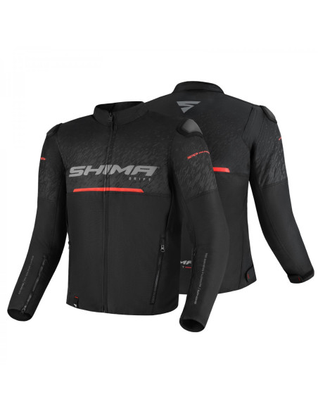 SHIMA DRIFT BLACK MEN'S MOTO JACKET