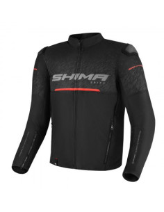 SHIMA DRIFT BLACK MEN'S MOTO JACKET
