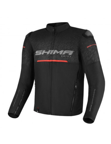 SHIMA DRIFT BLACK MEN'S MOTO JACKET