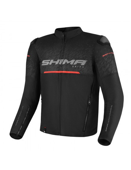 SHIMA DRIFT BLACK MEN'S MOTO JACKET