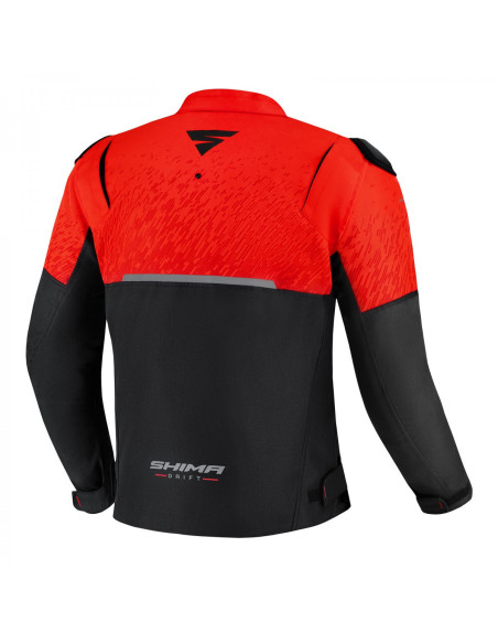 SHIMA DRIFT RED MEN'S MOTO JACKET