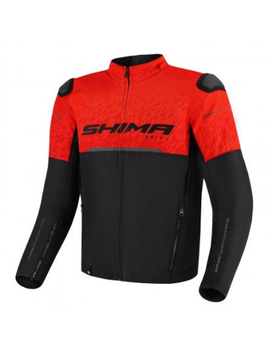 SHIMA DRIFT RED MEN'S MOTO JACKET