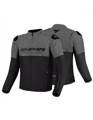 SHIMA DRIFT GREY MEN'S MOTO JACKET