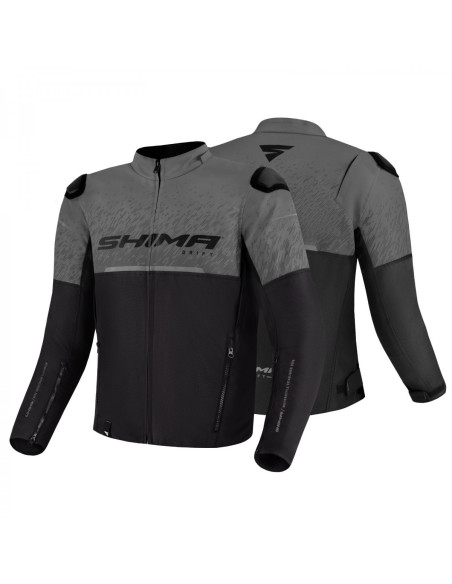 SHIMA DRIFT GREY MEN'S MOTO JACKET
