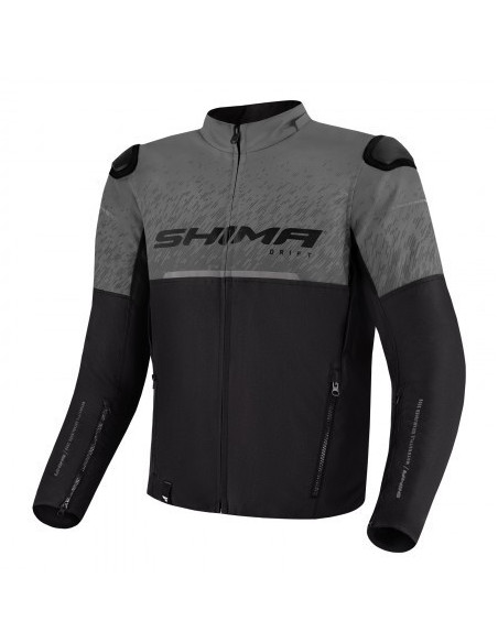 SHIMA DRIFT GREY MEN'S MOTO JACKET