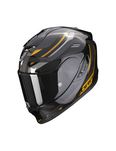 SCORPION EXO-1400 AIR CARBON KYDRA GOLD SPORTINIS/UŽDARAS MOTO ŠALMAS