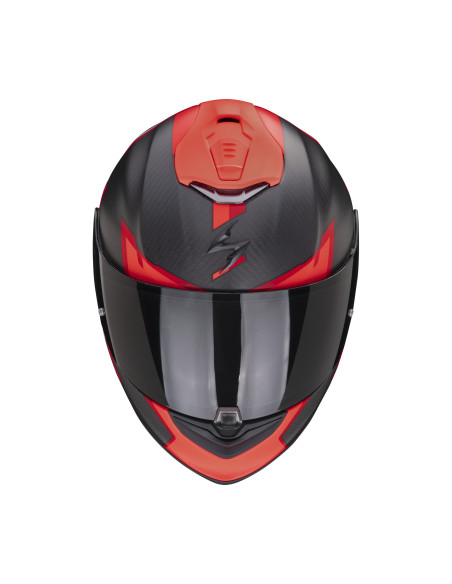 SCORPION EXO-1400 AIR CARBON KENDAL RED SPORTINIS/UŽDARAS MOTO ŠALMAS