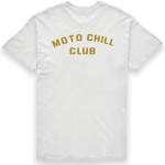 BROGER MOTO CHILL CLUB WHITE T-SHIRT MARŠKINĖLIAI