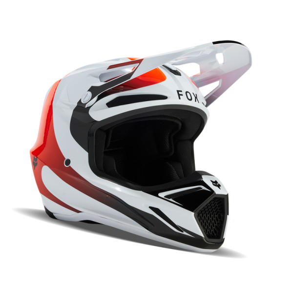 FOX V3 MAGNETIC WHITE KROSINIS MOTO ŠALMAS