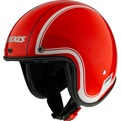 AXXIS JET HORNET ROYAL GLOSS RED ATVIRAS MOTO ŠALMAS